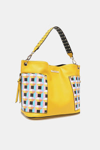 Women’s Three piece handbag set includes a Large Shoulder Bag, a Solid Bag, and a charming Heart Coin Pouch.