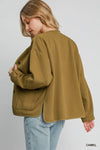 Camel Textured Jacquard Jacket