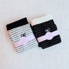 A Bow Over Stripes Socks, Pack of 2-A Bow Over Stripes Socks, Pack of 2. These lovely socks feature a stylish bow design paired with modern stripes, making them a must-have accessory. 