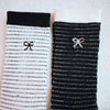 A Bow Over Stripes Socks, Pack of 2-A Bow Over Stripes Socks, Pack of 2. These lovely socks feature a stylish bow design paired with modern stripes, making them a must-have accessory. 