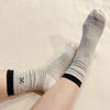 A Bow Over Stripes Socks, Pack of 2-A Bow Over Stripes Socks, Pack of 2. These lovely socks feature a stylish bow design paired with modern stripes, making them a must-have accessory. 