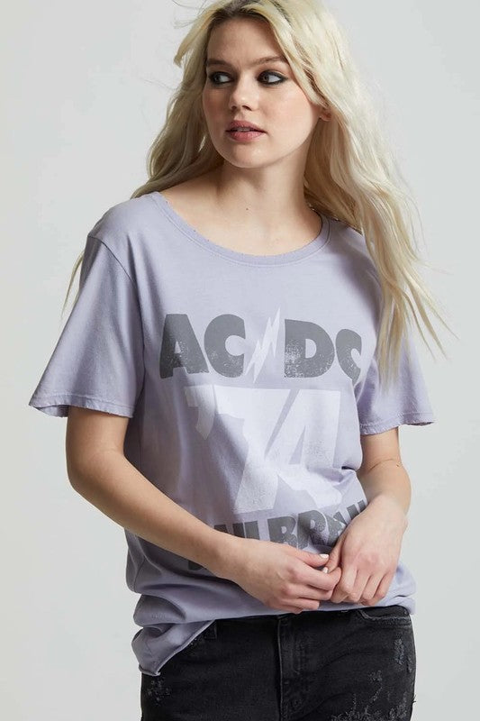 AC/DC Jailbreak '74 Boyfriend Tee-Reef Love