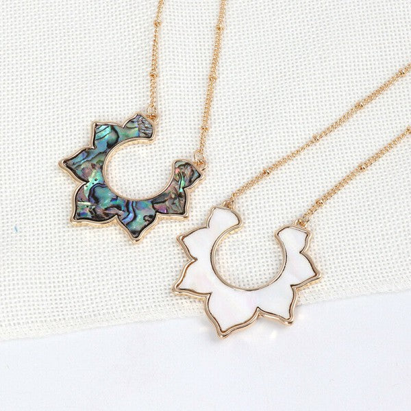 Abalon Shell Cut Necklace