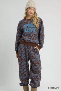 Scenic Print Casual Sweatpants