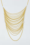 Arched Chain Drop Necklace, 18k Gold Plated Tarnish Resistant