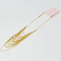 Arched Chain Drop Necklace, 18k Gold Plated Tarnish Resistant