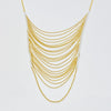 Arched Chain Drop Necklace, 18k Gold Plated Tarnish Resistant