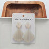 Shop Ariel Earrings - Seashell-Scalloped seashell acrylic earrings with hypoallergenic posts. Lightweight and beachy-chic—perfect for summer days, nights out, or mermaid-inspired style.-available at Reef Love online boho-chic boutique