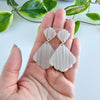 Shop Ariel Earrings - Seashell-Scalloped seashell acrylic earrings with hypoallergenic posts. Lightweight and beachy-chic—perfect for summer days, nights out, or mermaid-inspired style.-available at Reef Love online boho-chic boutique