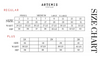 Size chart for Artemis Vintage clothing with waist and hip measurements.