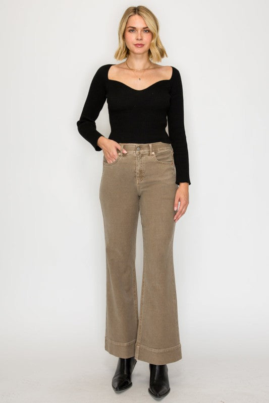 Artemis Vintage Khaki Wash Tummy Control High Rise Holly Flare Jeans-Reef Love