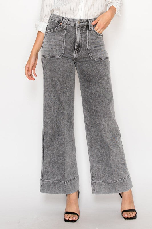 AT2101PZLG - High Rise the Perfect Palazzo Jeans