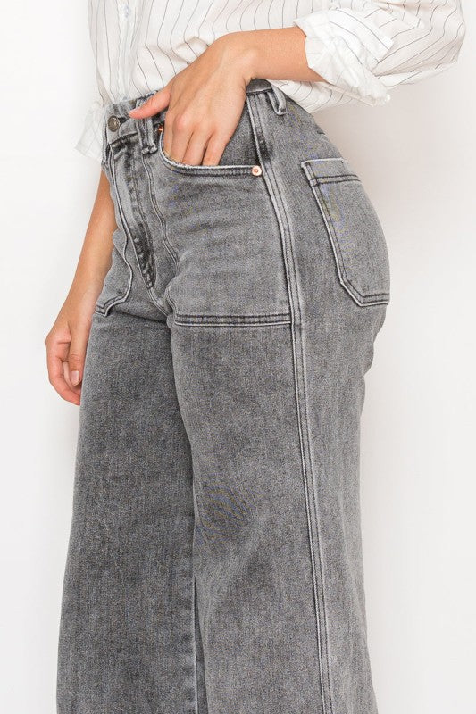 AT2101PZLG - High Rise the Perfect Palazzo Jeans