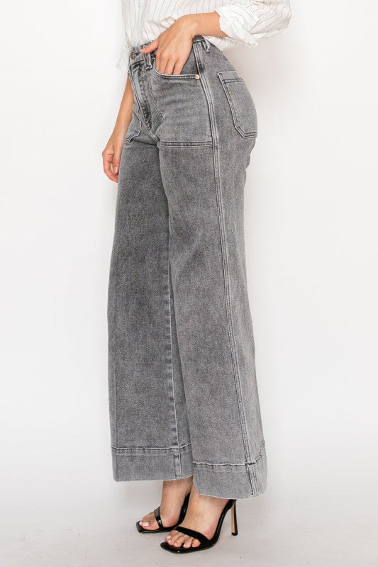 AT2101PZLG - High Rise the Perfect Palazzo Jeans
