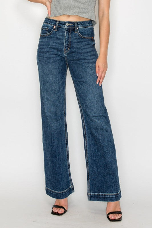 Tummy Control High Rise Relaxed Holly Flare Jeans