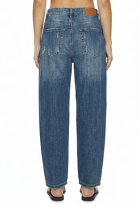 High Rise Relaxed Cropped Barrel Jeans in Medium Wash-Cropped Barrel Jeans-Reef Love