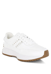 Athion Studded Real Leather Sneakers- Boho Chic Styles by Reef Love