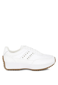 Athion Studded Real Leather Sneakers- Boho Chic Styles by Reef Love