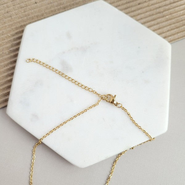 Ava Blonde Tortoise Necklace-Ava Blonde Tortoise Pendent Necklace Our Ava Necklace is a perfectly dainty style that can be adjusted to your desired length. 18K gold-plated tarnish resistant.