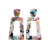 Shop Avery Drop Earrings - Multicolor-Avery Multicolor Drop Earrings with playful mix of soft blues, pinks, yellow, orange, black, and white. Lightweight, artistic, and full of fun personality.-available at Reef Love online boho-chic boutique