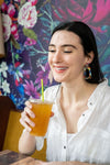 Shop Avery Fiesta Drop Earrings-Avery Fiesta Drop Earrings with bold confetti acrylic charms and 18K gold-plated posts. Lightweight, colorful, and perfect for summer fun and margarita nights.-available at Reef Love online boho-chic boutique