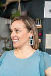 Shop Avery Spring Fling Drop Earrings-Avery Spring Fling Drop Earrings with confetti acrylic charms in cool blue and teal tones. Lightweight and fresh—perfect for spring days and breezy outfits.-available at Reef Love online boho-chic boutique