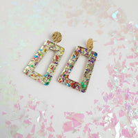 Shop Avery - Unicorn Drop Earrings-Avery Unicorn Drop Earrings with glittery acrylic charms and 18K gold-plated posts. Lightweight, bold, and magical—part of our Enchanted Collection.-available at Reef Love online boho-chic boutique