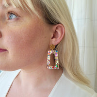 Shop Avery - Unicorn Drop Earrings-Avery Unicorn Drop Earrings with glittery acrylic charms and 18K gold-plated posts. Lightweight, bold, and magical—part of our Enchanted Collection.-available at Reef Love online boho-chic boutique