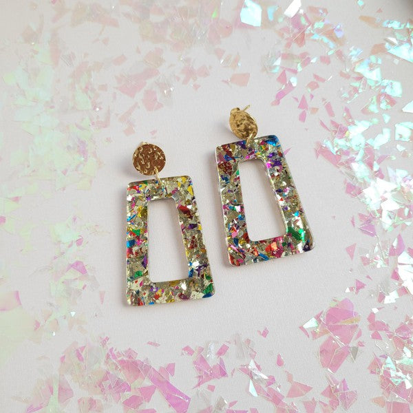 Shop Avery - Unicorn Drop Earrings-Avery Unicorn Drop Earrings with glittery acrylic charms and 18K gold-plated posts. Lightweight, bold, and magical—part of our Enchanted Collection.-available at Reef Love online boho-chic boutique