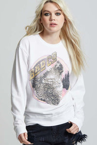 Bad Company Tour Slim-fit Vintage Band Sweatshirt