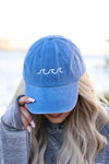 Beach Waves Embroidered Summer Baseball Cap-Ocean and 7th-Reef Love