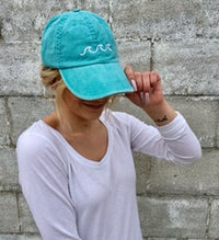 Beach Waves Embroidered Summer Baseball Cap-Ocean and 7th-Reef Love