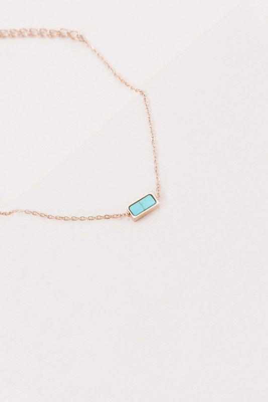 Beaming Bar Stone Bracelet | Rose Gold (14K)-Lovoda-Reef Love