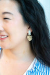 Shop Belize Earrings - Gold Monstera-Lightweight gold monstera leaf earrings with shimmery neutral acrylic studs. Tropical-inspired and hypoallergenic—perfect for everyday or resort-ready style.-available at Reef Love online boho-chic boutique