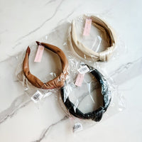 Better Knotted Vegan Leather Headband-Reef Love