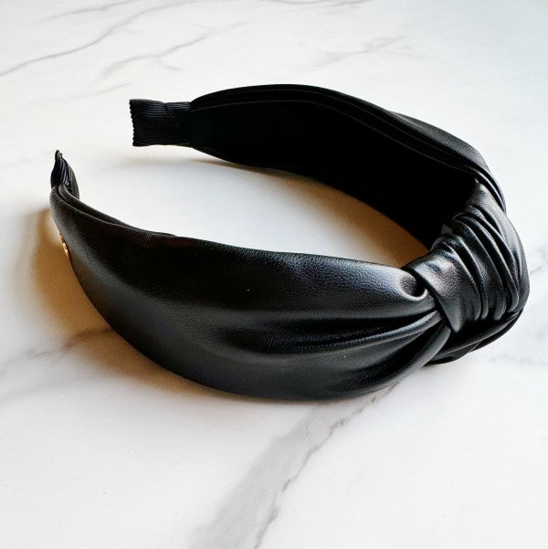 Better Knotted Vegan Leather Headband-Reef Love