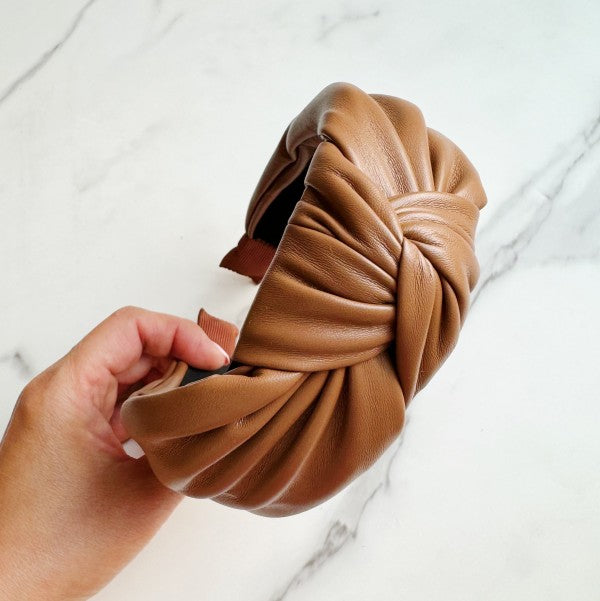 Better Knotted Vegan Leather Headband-Reef Love