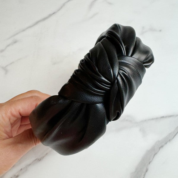 Better Knotted Vegan Leather Headband-Reef Love
