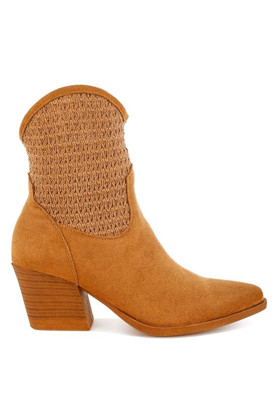 Bimmy Woven Pointy Western Boots- Boho Chic Styles by Reef Love