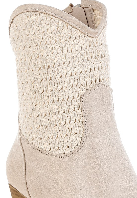 Bimmy Woven Pointy Western Boots- Boho Chic Styles by Reef Love