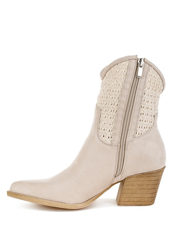 Bimmy Woven Pointy Western Boots- Boho Chic Styles by Reef Love