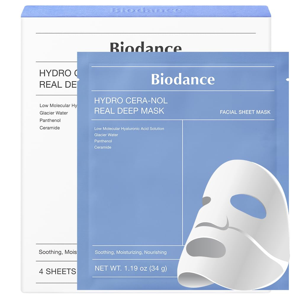BIODANCE Bio-Collagen Real Deep Mask, Hydrating Overnight Hydrogel Mask, Pore Minimizing, Elasticity Improvement, 34G X16Ea