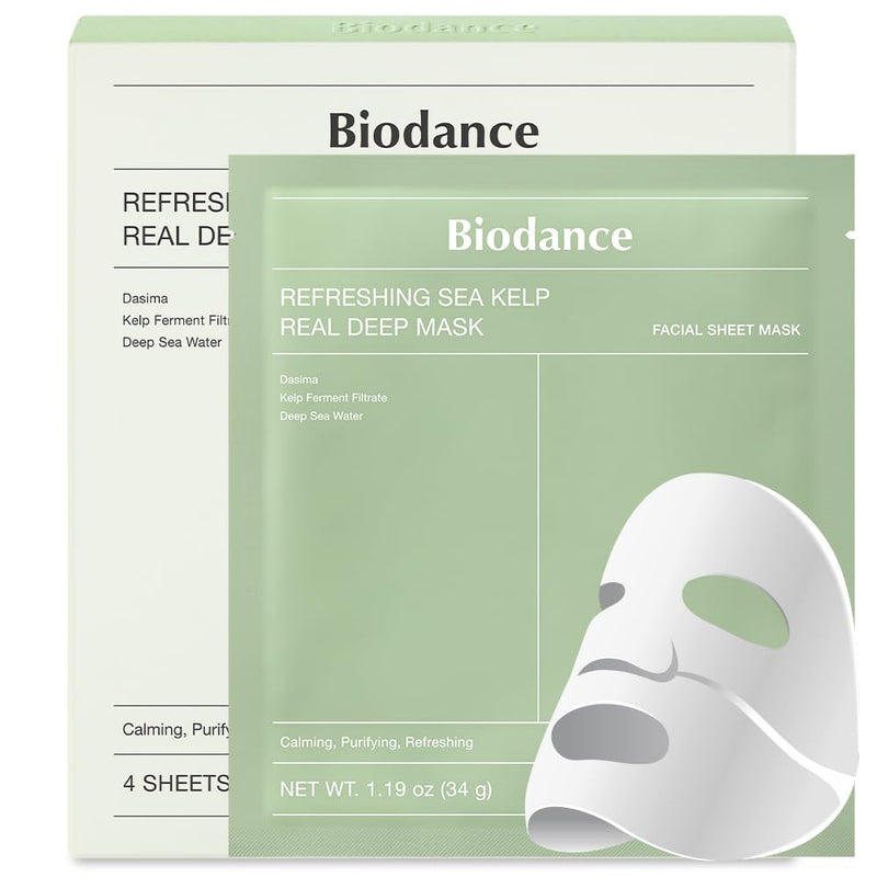 BIODANCE Bio-Collagen Real Deep Mask, Hydrating Overnight Hydrogel Mask, Pore Minimizing, Elasticity Improvement, 34G X16Ea