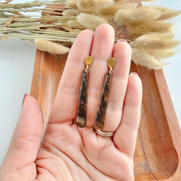 Blair Earrings - Coffee Shimmer-Reef Love