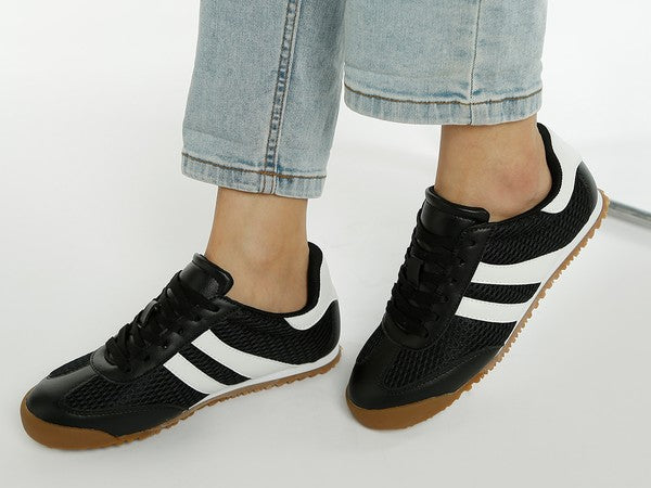 Blaster Striped Lace-Up Sneakers-Reef Love