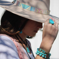 Blue Turquoise Slab Ring- Boho Chic Styles by Reef Love