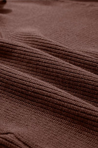 Bow Back Lantern Sleeve V-Neck Sweater-Reef Love