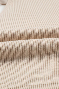 Bow Back Lantern Sleeve V-Neck Sweater-Reef Love