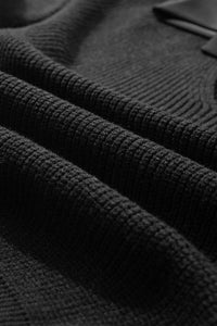 Bow Back Lantern Sleeve V-Neck Sweater-Reef Love