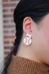 Bow Baseball Earrings-Hit your game day look out of the park with our Game Day Bow Baseball Earrings! Featuring a sweet white bow and a sparkly red-stitched baseball charm.